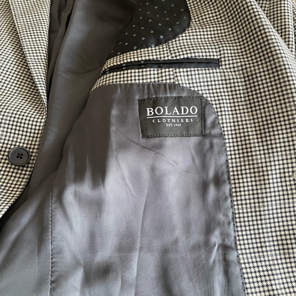 Luigi Bianchi Mantova Contemporary Men’s Checked Virgin Wool Blazer Size 42L - Picture 12 of 12